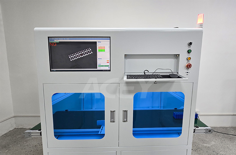 Battery polarity detection machine